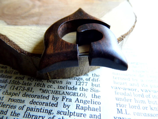 Wood Earring Faux Gauge Taper