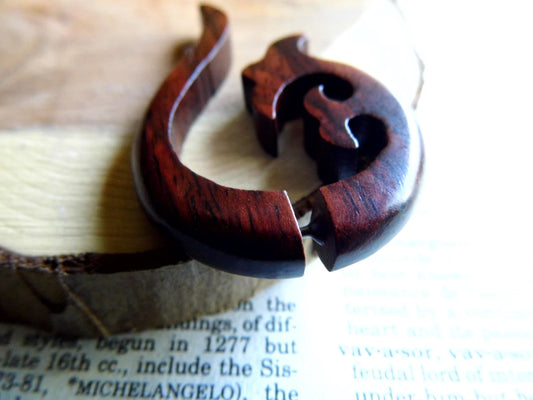 Faux Stretcher Wooden Earring