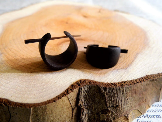 Small Sleeper Wooden Huggies Hoops