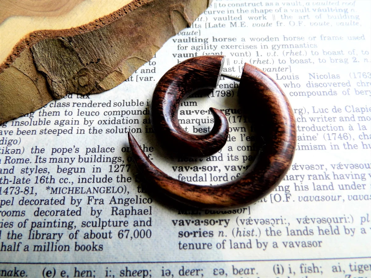 Large Handmade Wooden Spiral Unisex