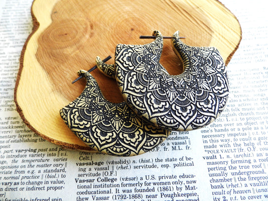 Large Tribal Earrings Unisex Celtic Festival