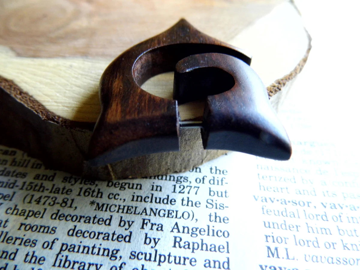 Wood Earring Faux Gauge Taper