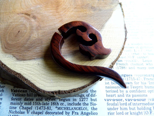 Faux Stretcher Wooden Earring