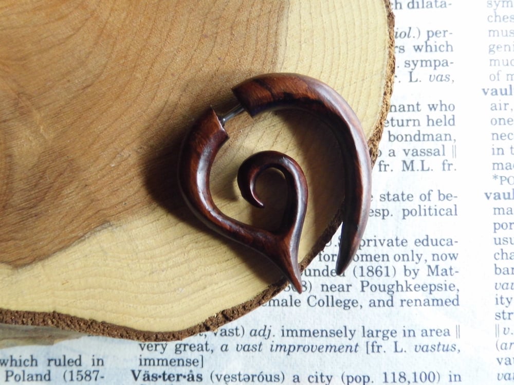 Extra Small Crescent Spiral Earring