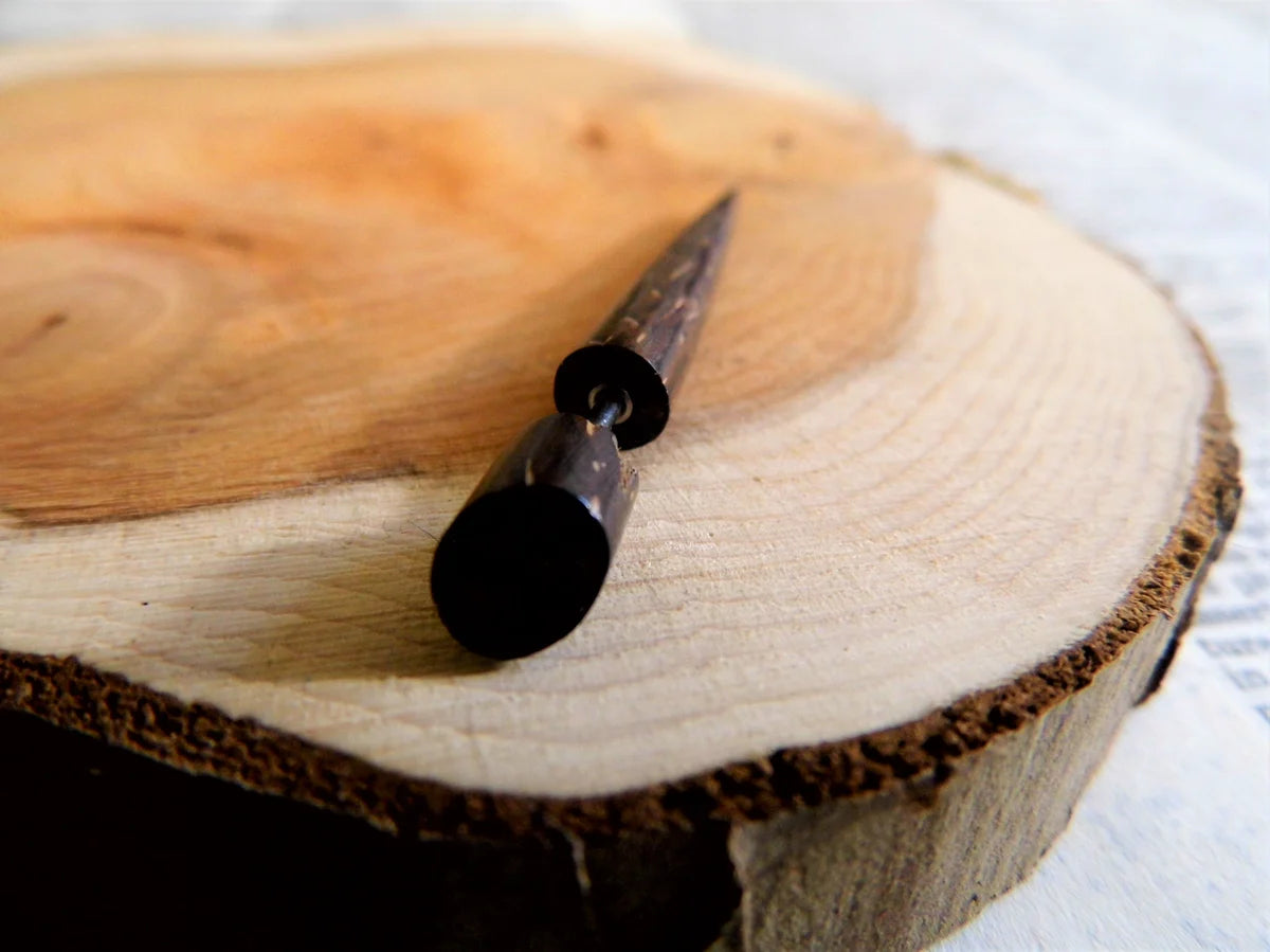 Coco Wood Earring Faux Taper Single