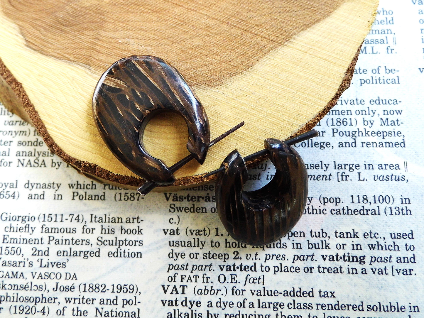 Coco Hoops Wooden Huggies Earrings Unisex