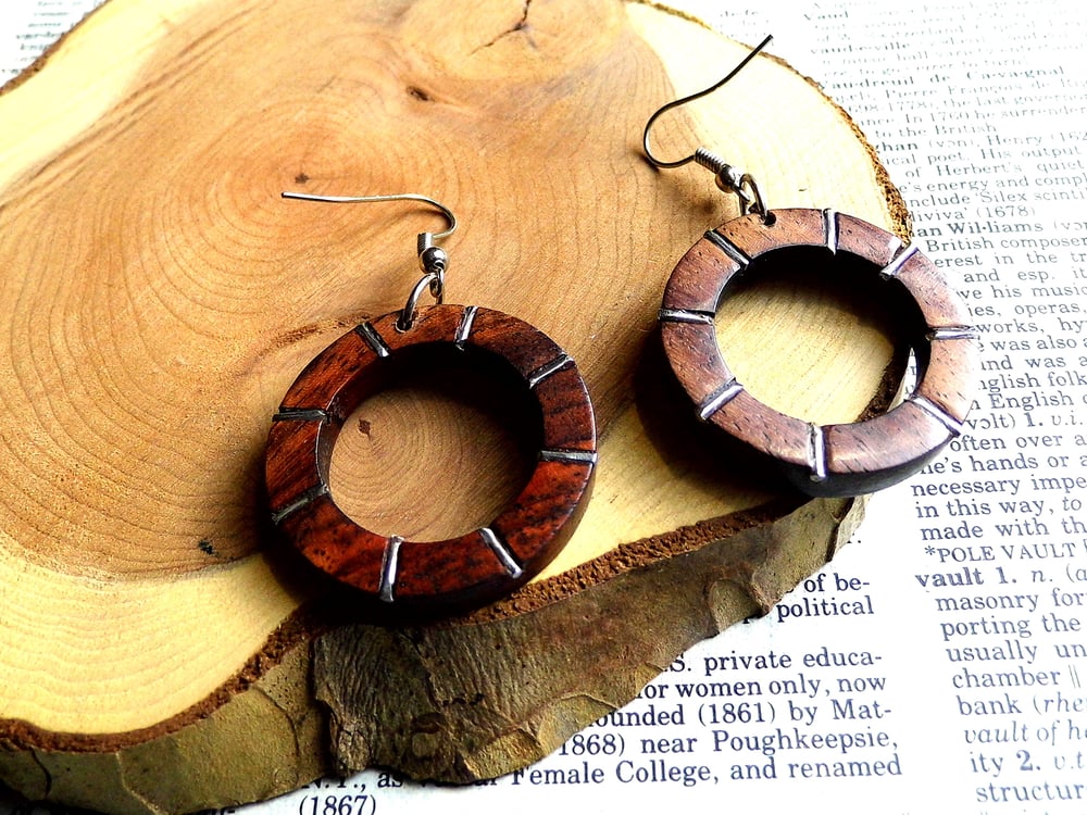 Small Hoop Earrings Silver Drop Wired