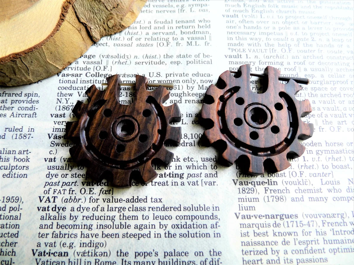 Wood Earrings Womens Mens Wheel Hoops