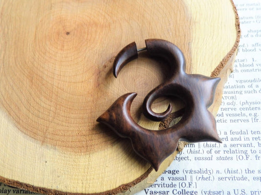 Handmade Earrings Small Womens Flower Star Lock