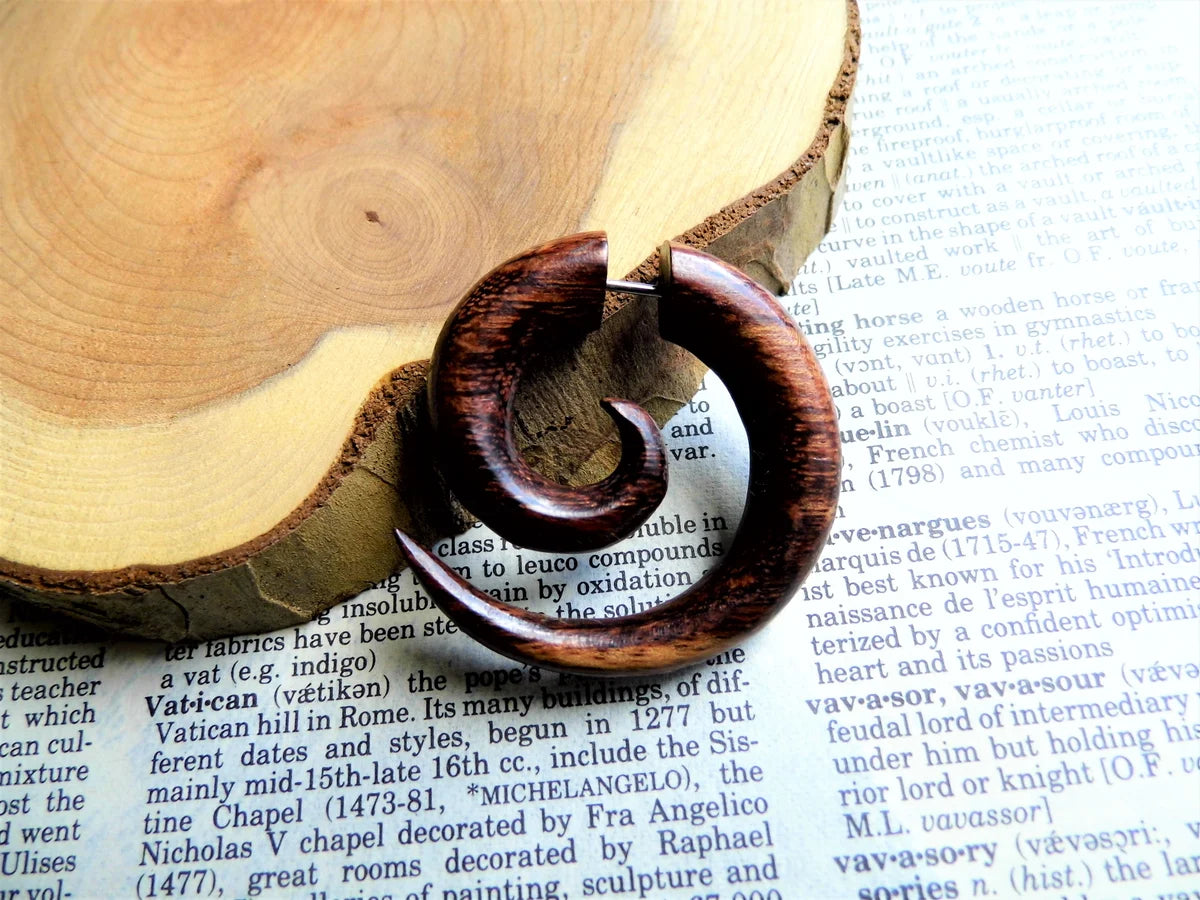 Large Handmade Wooden Spiral Unisex