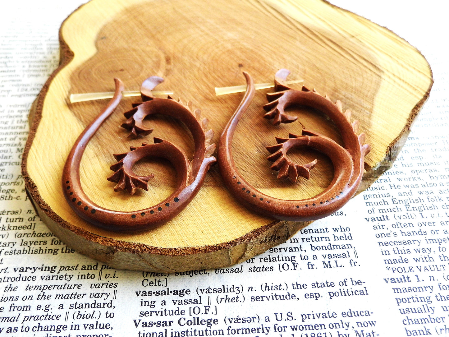 Dragon Festival Hoops Wood Unisex
