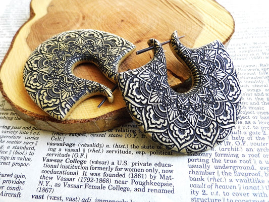 Large Tribal Earrings Unisex Celtic Festival