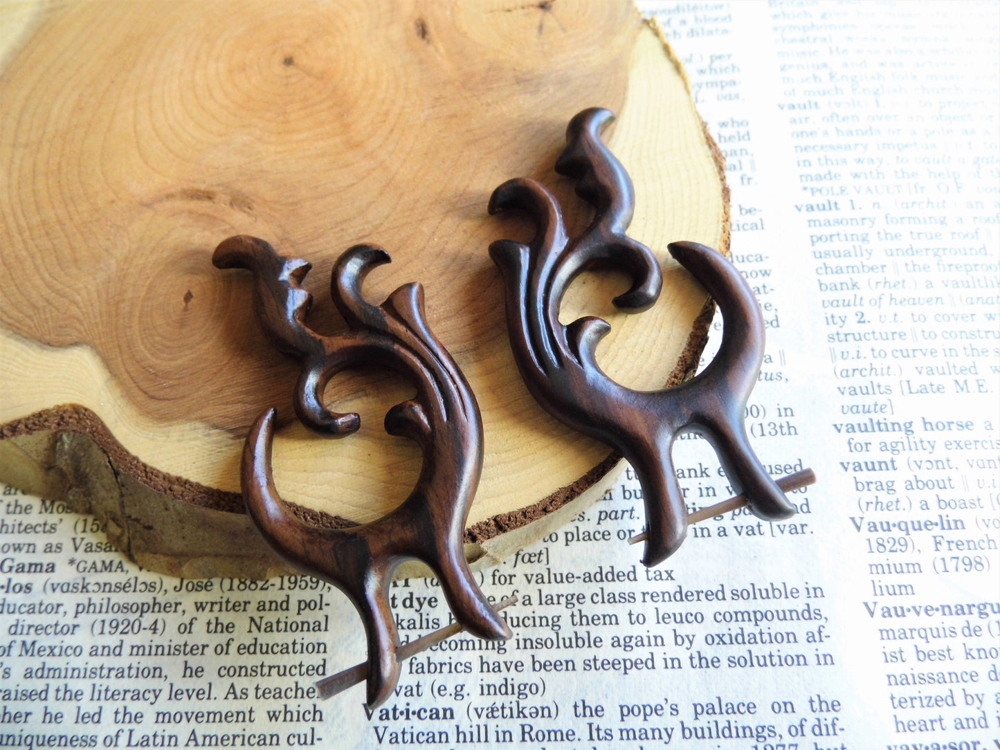 Unisex Wooden Tribal Earrings